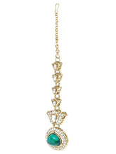 Gold Plated Green Kundan Designer Necklace set