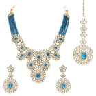 Gold Plated Azure Medallion Necklace Set