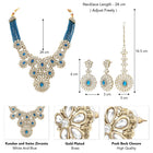 Gold Plated Azure Medallion Necklace Set