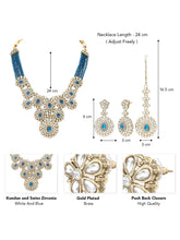 Gold Plated Azure Medallion Necklace Set