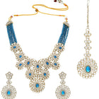 Gold Plated Azure Medallion Necklace Set