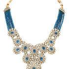 Gold Plated Azure Medallion Necklace Set