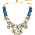 Gold Plated Azure Medallion Necklace Set