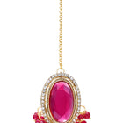 Gold Plated Ruby Pearl Statement Choker set