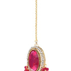 Gold Plated Ruby Pearl Statement Choker set