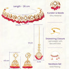 Gold Plated Kundan Pearl Jhumka Necklace Set