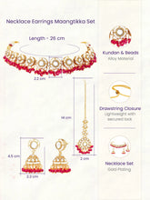 Gold Plated Kundan Pearl Jhumka Necklace Set