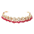 Gold Plated Kundan Pearl Jhumka Necklace Set