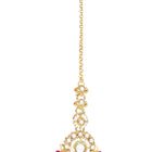 Gold Plated Kundan Pearl Jhumka Necklace Set