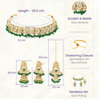 Gold Plated Green Kundan Pearl Necklace Set