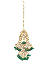 Gold Plated Green Kundan Pearl Necklace Set