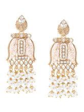Gold Plated Kundan Dangler Earrings for Women