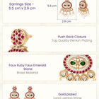Gold Plated Kundan Pearl Dangle Earrings