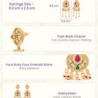 Gold Plated Kundan Pearl Chain Drop Earrings