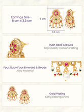 Gold Plated Pink Green Luminous Earrings