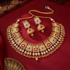 Gold Plated Kundan Panel Necklace Set