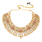 Gold Plated Kundan Panel Necklace Set