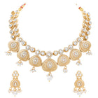 Gold Plated Regal Teardrop Kundan Set