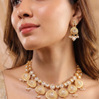 Gold Plated Regal Teardrop Kundan Set