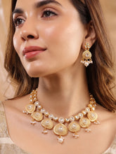 Gold Plated Regal Teardrop Kundan Set