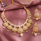 Gold Plated Regal Teardrop Kundan Set