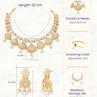 Gold Plated Regal Teardrop Kundan Set