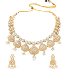 Gold Plated Regal Teardrop Kundan Set