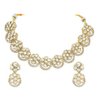 Gold Plated Floral Halo Kundan Necklace Set