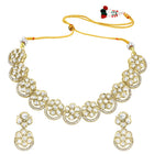 Gold Plated Floral Halo Kundan Necklace Set