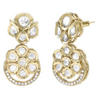 Gold Plated Floral Halo Kundan Necklace Set
