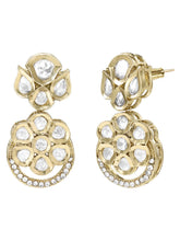 Gold Plated Floral Halo Kundan Necklace Set