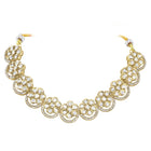 Gold Plated Floral Halo Kundan Necklace Set