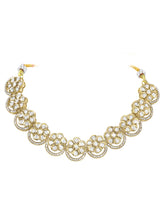 Gold Plated Floral Halo Kundan Necklace Set