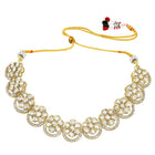 Gold Plated Floral Halo Kundan Necklace Set
