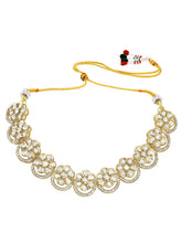 Gold Plated Floral Halo Kundan Necklace Set