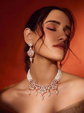 Gold Plated Pearl Drop Kundan Necklace Set