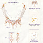 Gold Plated Pearl Drop Kundan Necklace Set