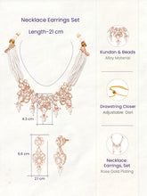 Gold Plated Pearl Drop Kundan Necklace Set