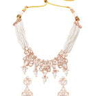 Gold Plated Pearl Drop Kundan Necklace Set