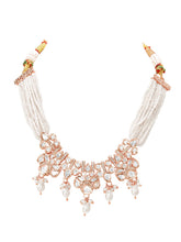 Gold Plated Pearl Drop Kundan Necklace Set