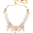 Gold Plated Pearl Drop Kundan Necklace Set