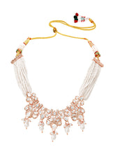 Gold Plated Pearl Drop Kundan Necklace Set