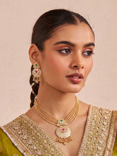 Gold Plated Kundan Multi Chain Necklace Set