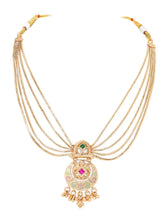 Gold Plated Kundan Multi Chain Necklace Set