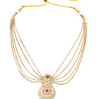 Gold Plated Kundan Multi Chain Necklace Set