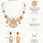 Gold Plated Peacock Pearl Necklace Set