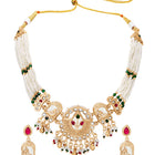 Gold Plated Peacock Pearl Necklace Set