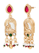 Gold Plated Peacock Pearl Necklace Set