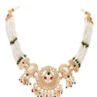 Gold Plated Peacock Pearl Necklace Set