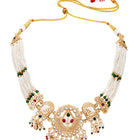 Gold Plated Peacock Pearl Necklace Set